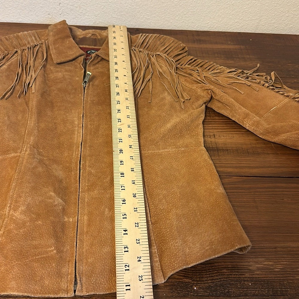 Marc Neiman Suede Fringe Leather Jacket in Tan - Picture 10 of 10